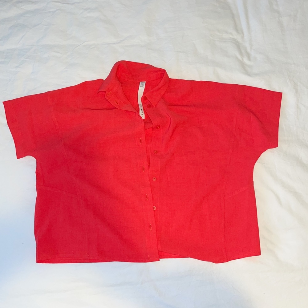 Lululemon Cropped Button Up Shirt